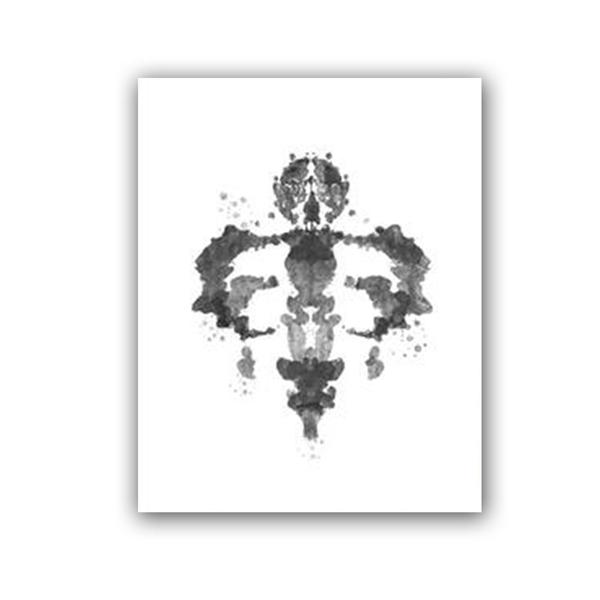 Rorschach Testi Suluboya duvar sanatı tuval yağlıboya Psikolog Hediye Psikolojik Test Posterleri ve Baskılar Resimleri Klinik Dekor