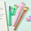 5Pcs Cute Cartoon Kawaii Animal Gel Pens Black Ink Straight Liquid Writing Neutral Pen Student School Office Stationery Holiday Gift Novelty Stationel