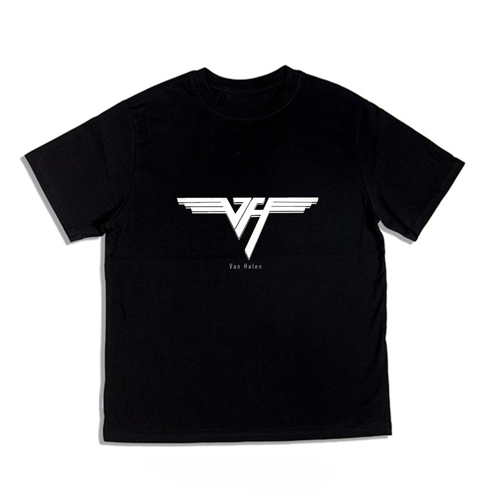 Van Halen Band Printed Tshirt Made of Pure Cotton Loose Fit Suitable for Both Men and Women Featuring A Bold Round Neckline