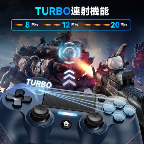 Χειριστήριο P4 Ασύρματο Χειριστήριο Λειτουργία Turbo Fire Ασύρματη Σύνδεση Bluetooth 1000mAh Χωρίς Καθυστέρηση Διπλή Δόνηση Λειτουργία Αισθητήρα Γυροσκοπίου Αισθητήρας Βαρύτητας