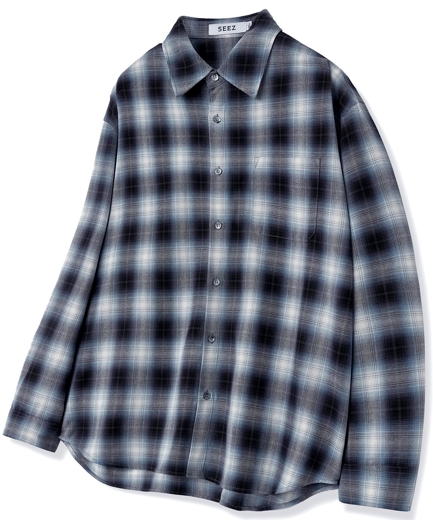 Rotember French Ombre Check Shirt [Blue] Blue/M