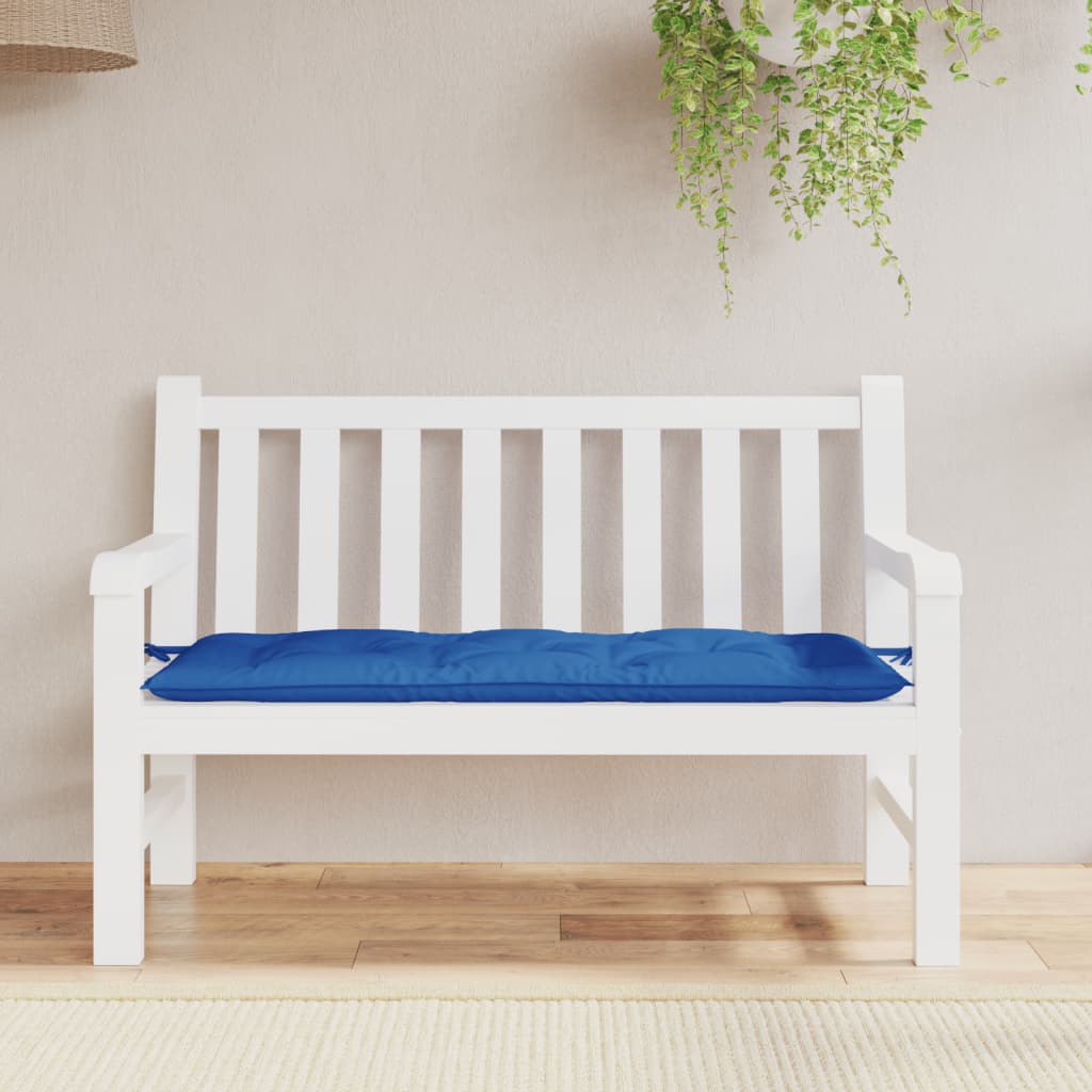 Garden Bench Cushion Blue 120 x 50 x 7 cm Oxford Fabric