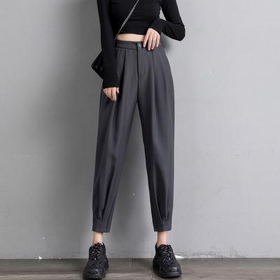 Women's Clothing New Korean Fashion Loose Simplicity Casual Handsome Zipper Solid Pockets Button Office Lady Spring Summer Pants