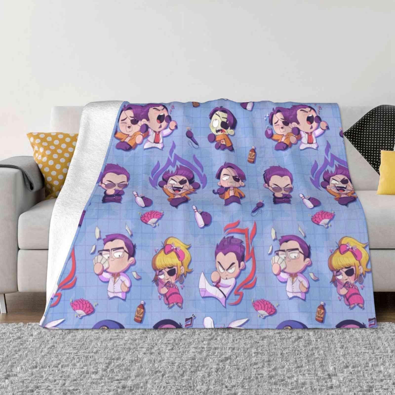 

The Dragon And The Mad Dog Soft Warm Light Thin Blanket Yakuza 0 Yakuza Kiwami Videogames Fanart Japan Majima Kiryu 30x40in