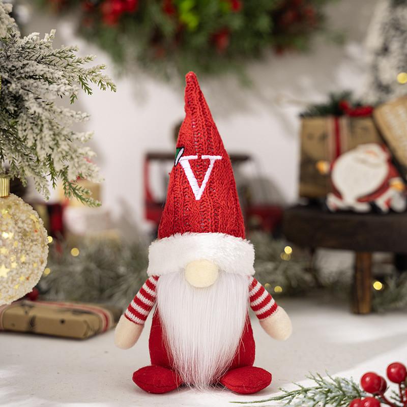 Adorable Christmas Gnome Figurine With Knitted Hat Perfect For Festive Decor