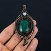 Emerald, Moonstone Gemstone Pure Copper Wire Wrapped Designer Handmade Pendant Jewelry Gift For Her