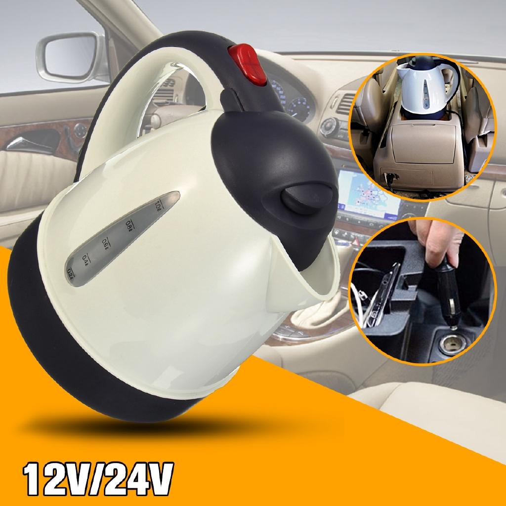 12V / 24V 1000ml Hot Water Heater for Large Capacity Coffee Tea Car Portable Hot Water Kettle 24v
