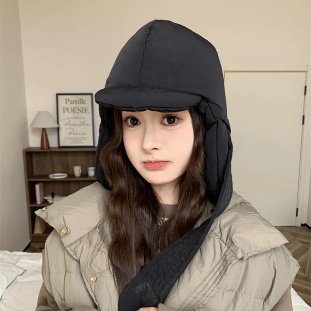 Warm Down Hat Riding and Skiing Hat Balaclava Hat Beanieas Cap Cold Protection Hat Scarf Set Outdoor