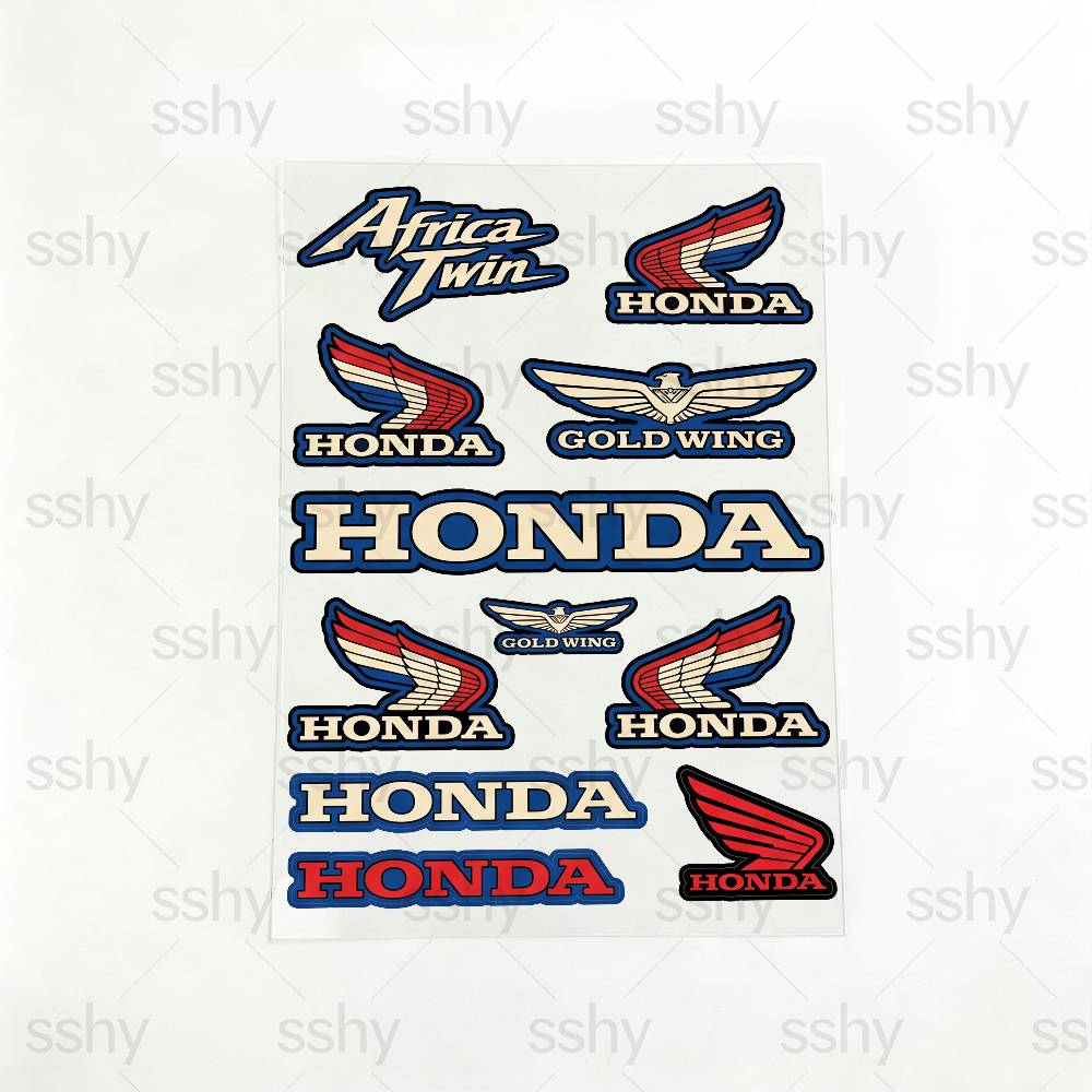 FOR HONDA RACING Safety Reflective Waterproof Auto Decal Scratch Cover Stickers Universal For Bike Helmet Mug Refrigerator