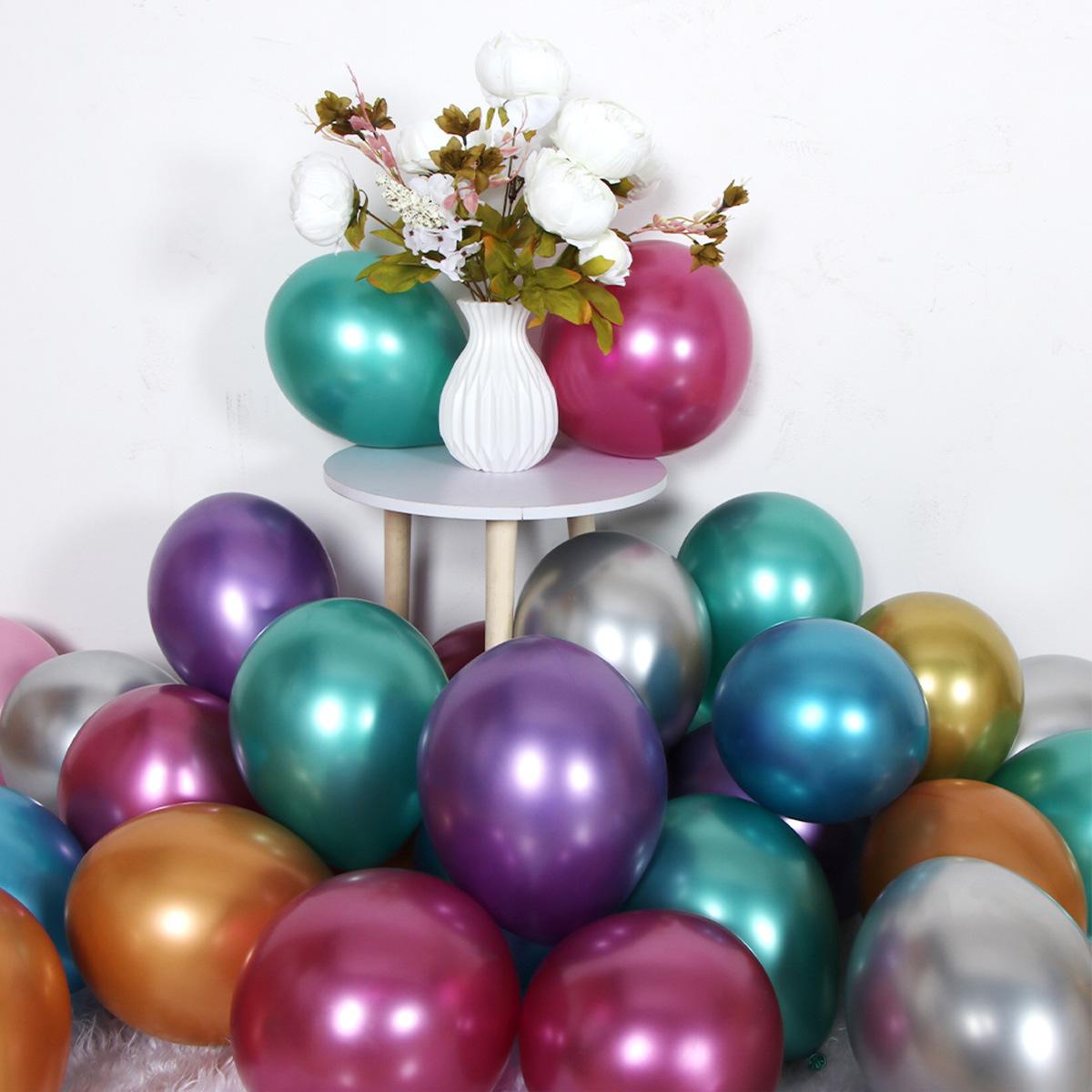 

Оптовая упаковка из 20 штук 10-дюймовых латексных шаров разных цветов для дней рождений, вечеринок, свадеб, Рождества 20 metal mixed colors