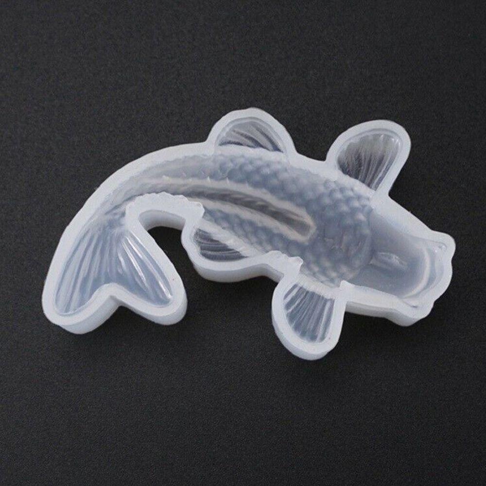 Cake Baking Craf DIY Silicone Mould Jewelry Making Koi Fish Epoxy Mold Resin Casting Tool