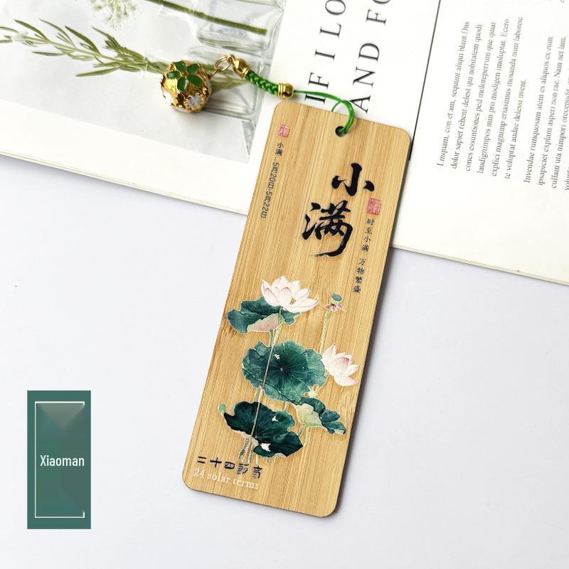 Creative Bamboo Bookmark: Porcelain Painting, Chinese Style Gift for Teachers & Classmates