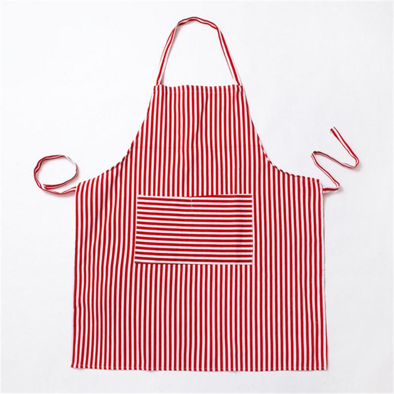 56x68cm Adult Apron Cotton Linen Striped Sleeveless Kitchen Cooking Baking Tool BBQ Party Chef Tool
