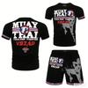 Set due pezzi T-shirt e pantaloni da Boxe Estiva Set T-shirt Muay Thai Set Allenamento T-shirt Muay Thai Tuta Sportiva y2k Nuovo Set Muay Thai