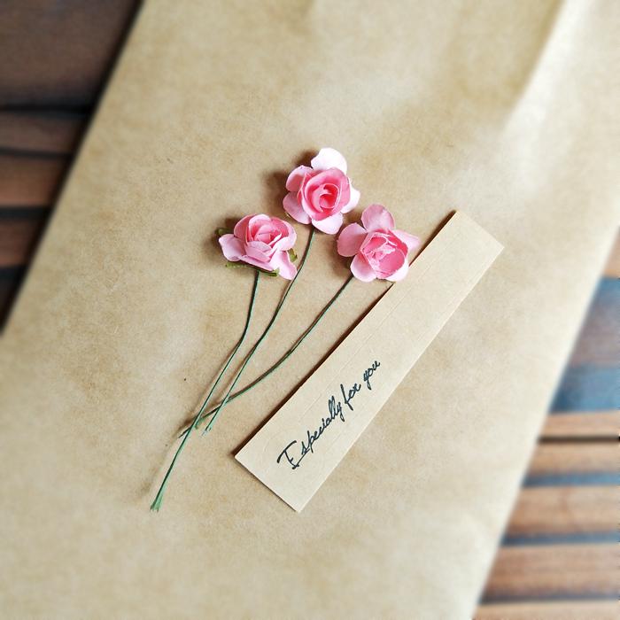 Handmade Multi-Color 3-Flower Gift Box - DIY Paper Flower Home Ornaments