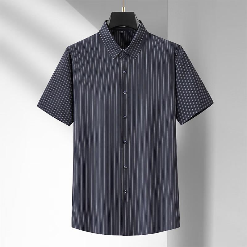 Men's Plus Size Ice Silk Short Sleeve Non-Iron Shirt