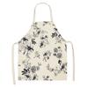 Printed color apron Home Cooking Baking Kitchen anti-stain and anti-oil  linen adult bib household cleaning tools
