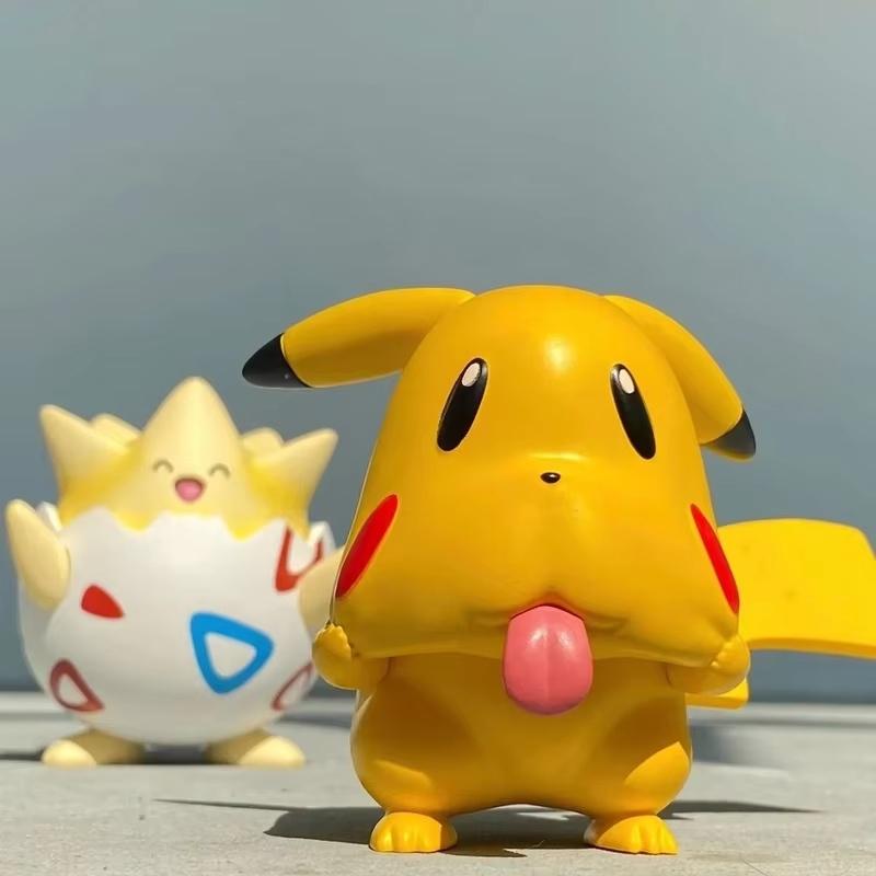 Anime 7Cm Pokemon Cubone Grimace Pikachu Figure Cartoon Cute Ornament Model Desktop Car Decoration Festival Gift Collectible