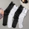 Lace Lolita Mesh Thigh High Stockings Over-The-Knee Bowknot Stockings Ultra-Thin Long Black And White Classic Color Stockings