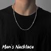 Ücretsiz kargo kolye zinciri sadece aksesuarlar erkek tek ürün gümüş rengi basit şık gündelik havalı kolye ucu hediye yıl dönümü doğum günü hediyesi