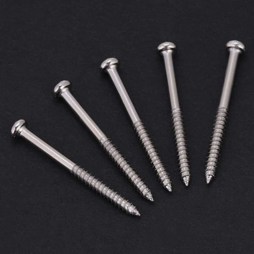 Pack of 50 Pickup Screws for JB Basses. High-quality, Rust-resistant, and Durable Pickup Mounting Screws.
