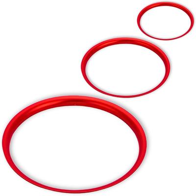 Bagues de Climatisation pour Voiture CHASO pour Mazda ND Roadster CX-3, Décoration Intérieure Élégante, Lot de 3, Rouge