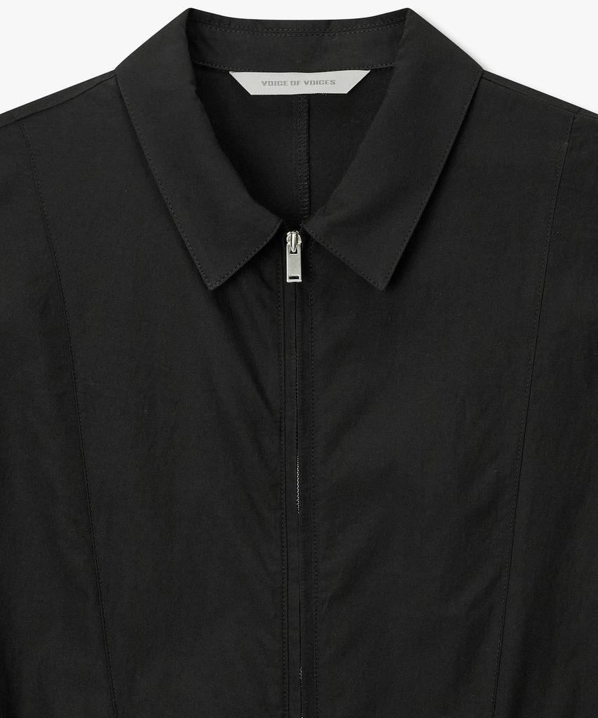 Bobeu Front Zippered Shirt Dress_Black 7156337001
