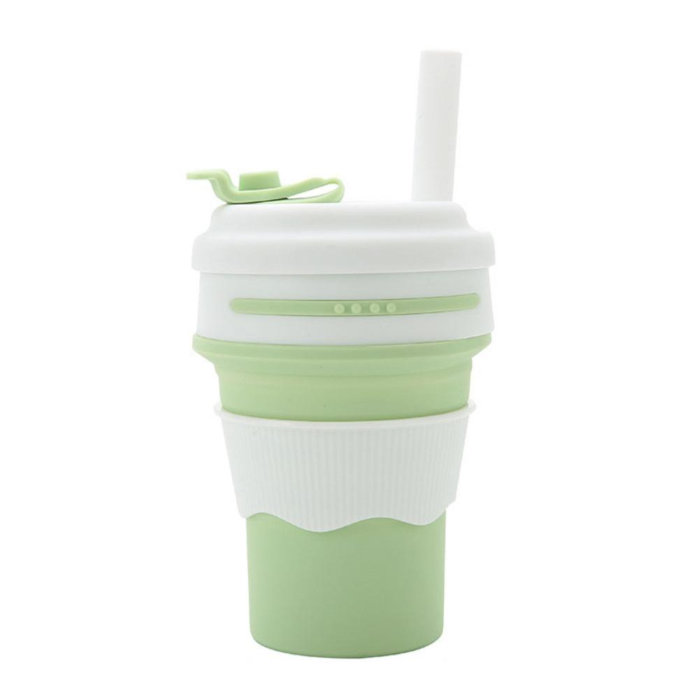 

350 мл телескопическая кофейная чашка многоразовая складная чашка легко моется спортивный чайник для путешествий походов зелёный