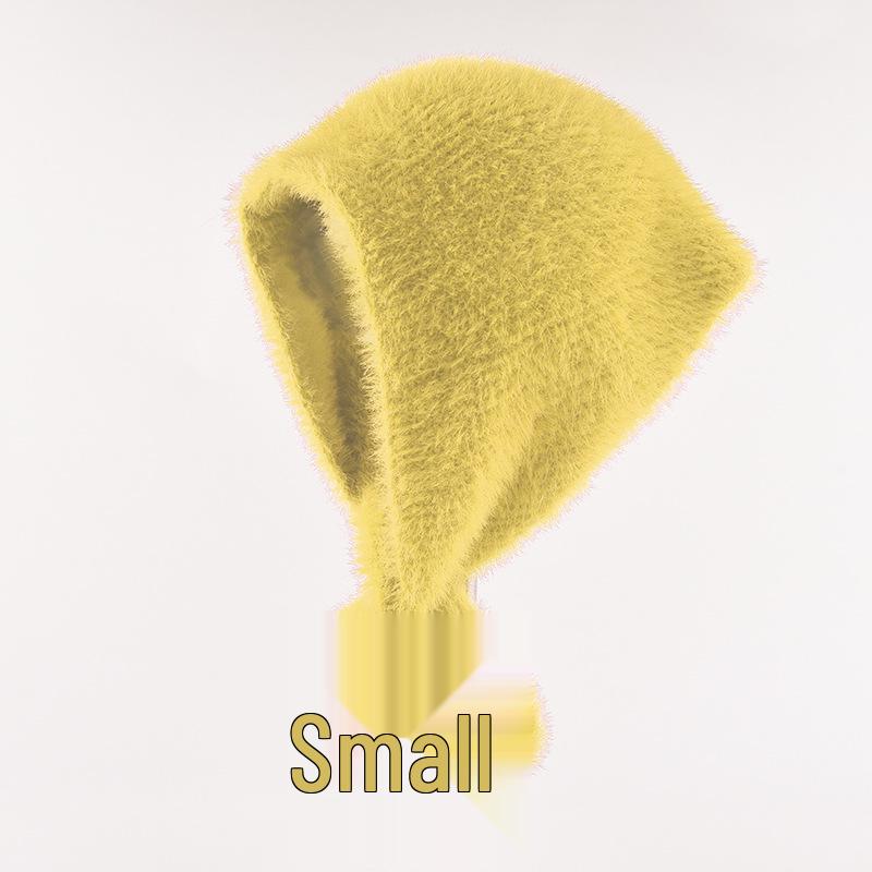 Französischer Damen Flauschiger Gestrickter Woll-Dreiecksschal & Krawatten-Kopfband - Herbst/Winter Wärme, Süßer & Niedlicher Stil.