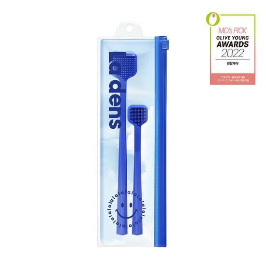 LA DENS Barrel Tongue Cleaner 2-pack Pouch Plan - Blue (Main Product + Mini + Pouch)