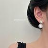 High-Quality Geometric Zircon Shell Stud Earrings: Elegant, Versatile Women's Fashion Jewelry