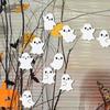 Halloween Pumpkin Decorations Set of 20 Wooden Pumpkin Sign Hanging Ornaments for Home Tree Holiday Party Supplies