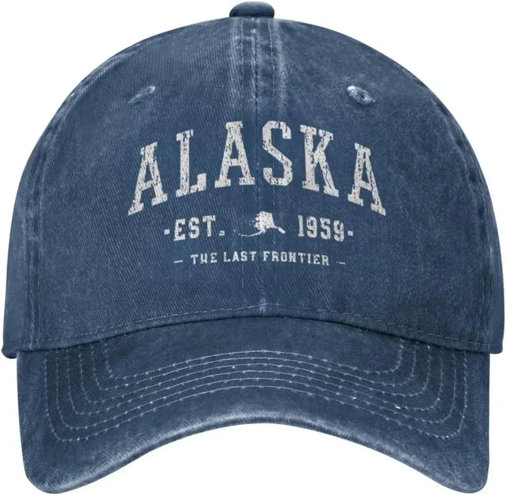 Alaska Est Baseball Cap Unisex Sun Washed Dad Cowboy Trucker Hat