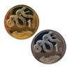 1 Pezzo 2025 Anno del Serpente Monete Commemorative Medaglie Zodiaco Cinese Colore Oro Argento Monete a Rilievo 3D Monete di Capodanno