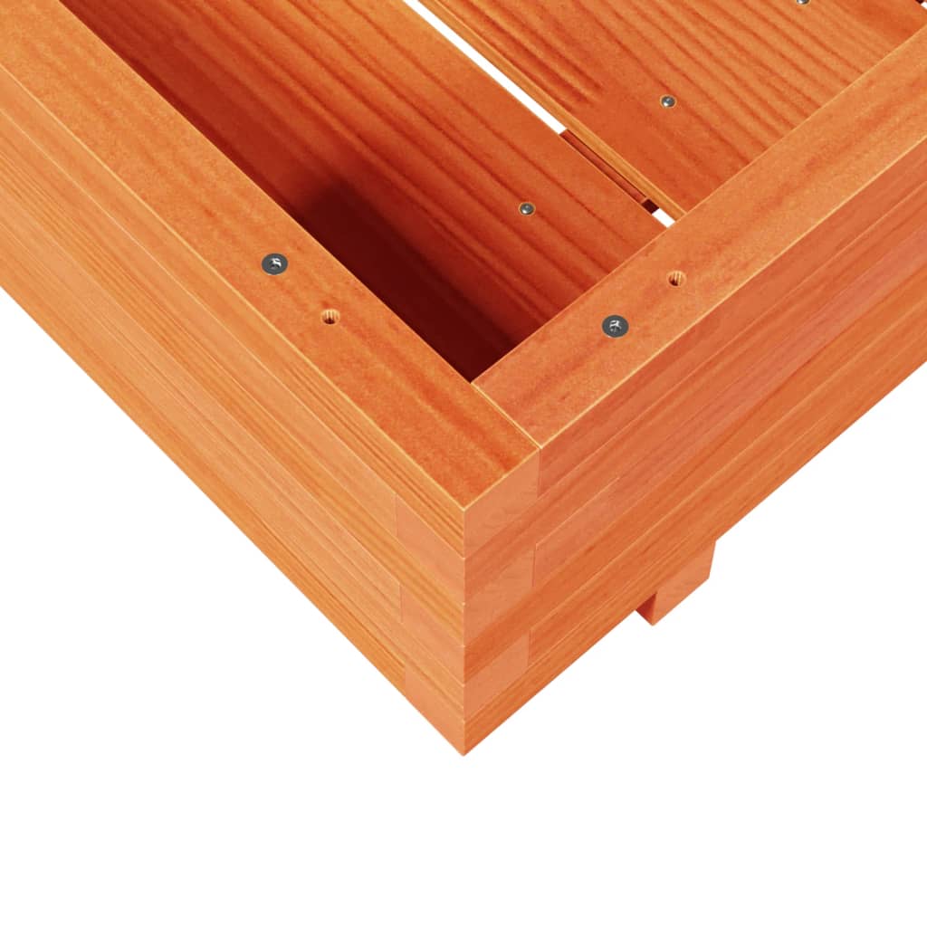 Plant Pot Wax Brown 70x70x26.5 Cm Solid Pine Wood