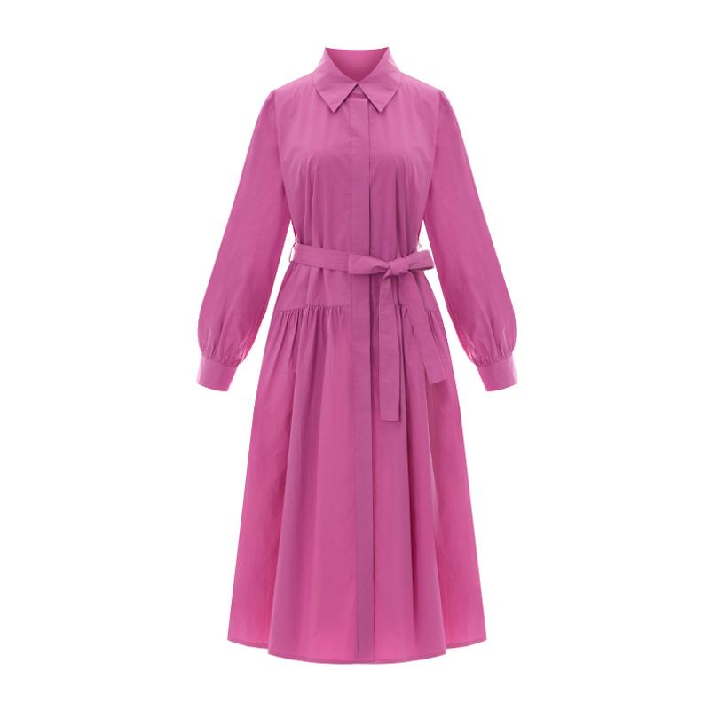 TVIEW Asymmetrical Shirred Puff Long Dress_V6A-Vop010