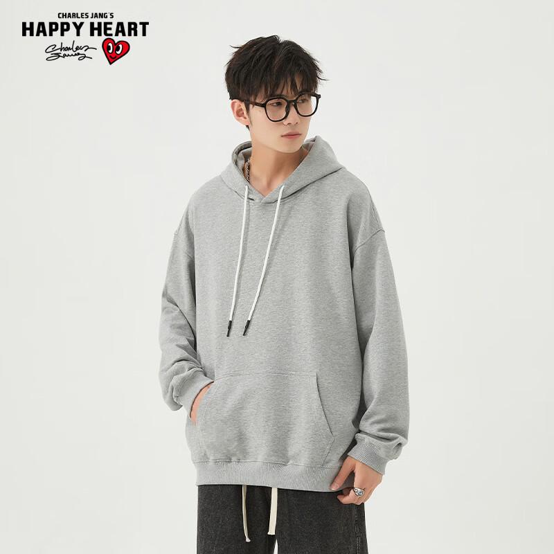 Unisex Charles Peach Heart Hooded Sweatshirt