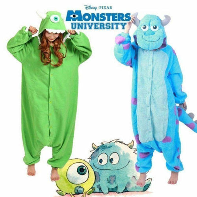 Soft And Cozy Monsters University Mike Wazowski And Sully Costume Pajamas For All Ages
