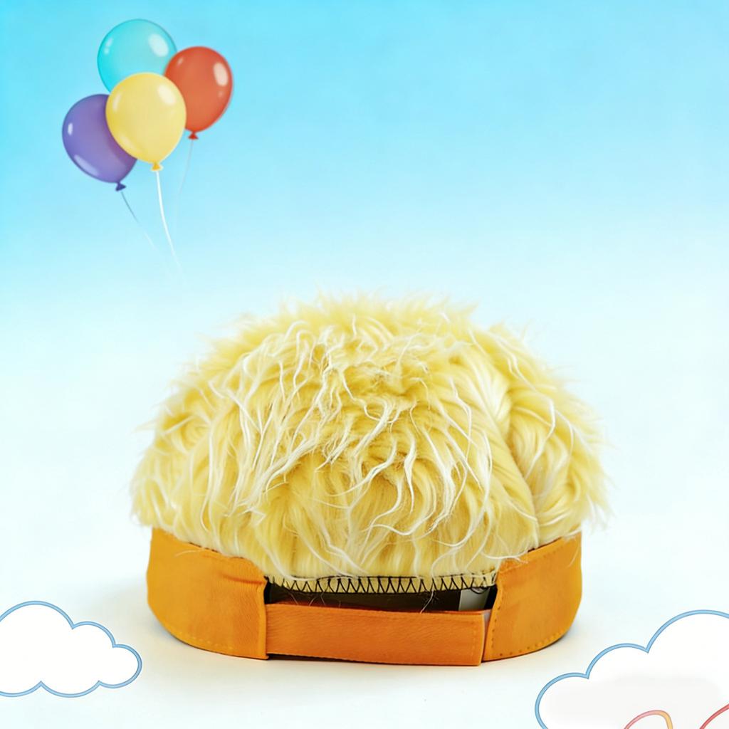Cute Duck-shaped Sun Visor! Yellow and Fluffy Hair, Big Eyes and an Orange Mouth. It's Suitable for Playmates or a Sunny Walk