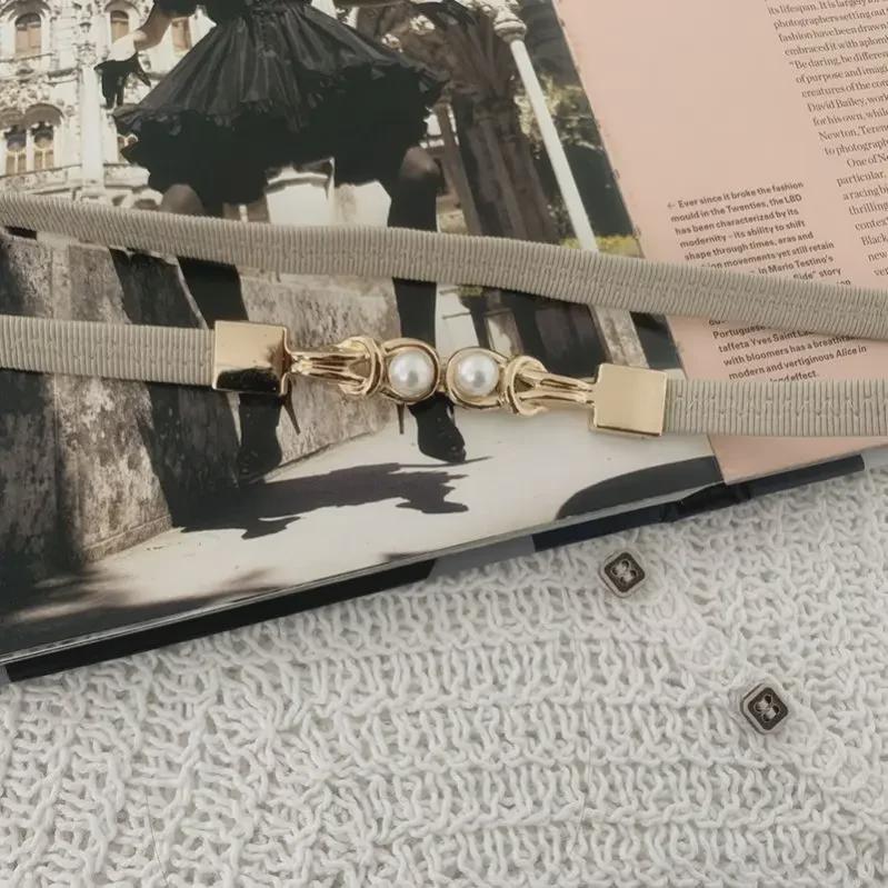 Dámský černý elastický pas pro letní šaty, kabáty, svetry a obleky