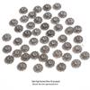 Handmade Antique Silver Flower Spacer Beads for DIY Bracelets & Hair Accessories