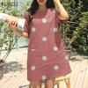 ZANZEA Women Korean Casual Vacation Short Sleeve Polka Dot H-line Dress