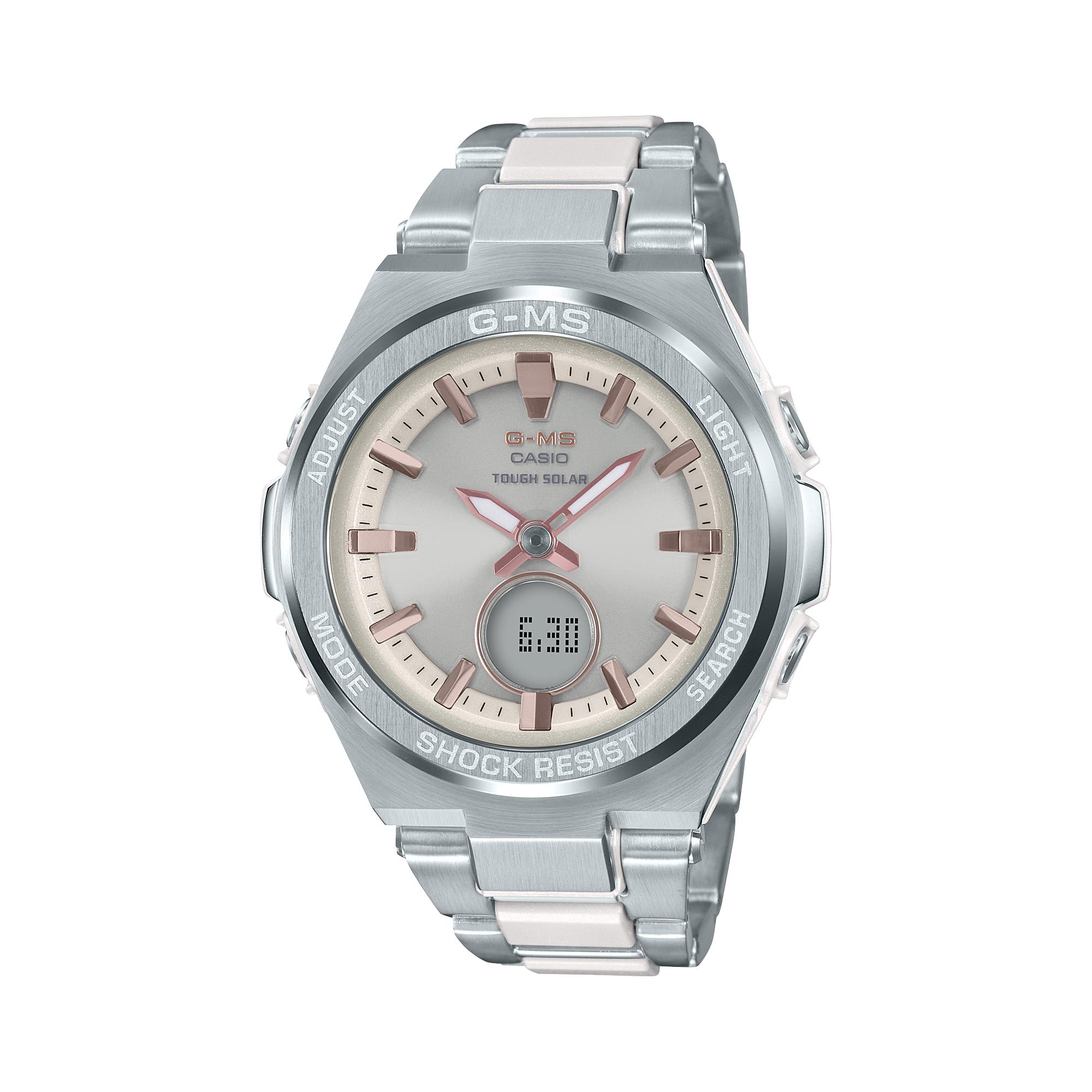 

Casio Men s Stainless Steel 100M Water Resistant Analog Shock Resistant Quartz Watch MSG-S200C-7A белый