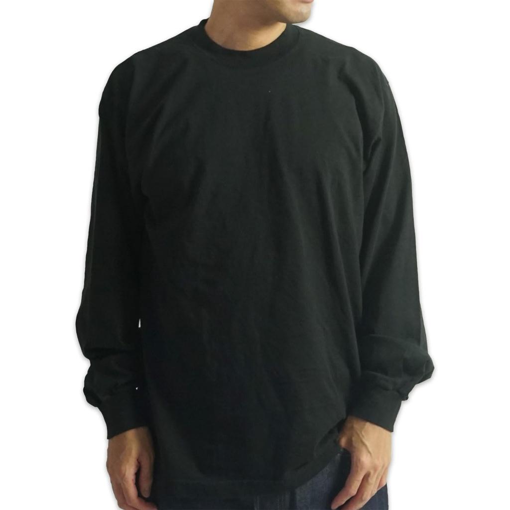 Angeles LOS ANGELES APPAREL 1807GD oz Garment Dyed Crew Neck Long Sleeve Black S [Los Apparel] 6.5 T-Shirt