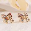 1 Pair Ear Jewelry Gold Plated Anti-rust Jewelry Gift Shiny Bowknot Ear Clips for Clubs