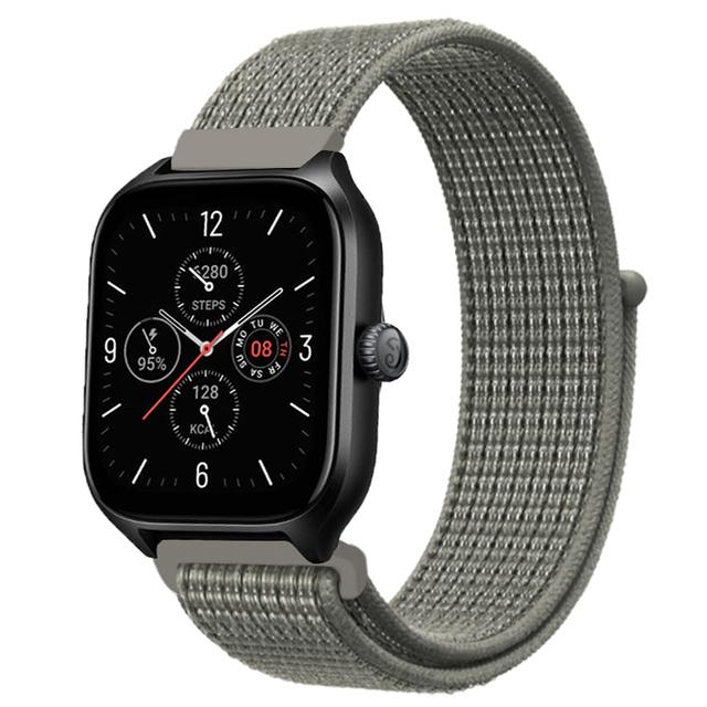 20mm 22mm Nylon Loop Band For Amazfit GTS 4/3/3pro/2e/GTS 2 Mini/GTR 4 47mm/GTR 2/Stratos 2 3 Strap For Amazfit Bip 3 Pro Correa