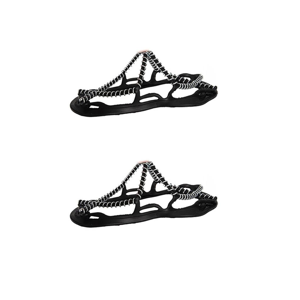 2 Pieces Ice Snow Shoe Grip Cover Outdoor Walking Climbing Nonslip Boots Safety Portable Crampon Silicone Cleats