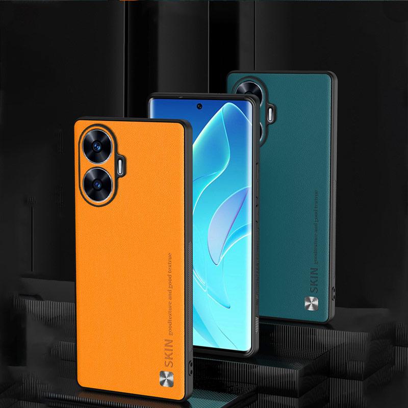 For Realme C53 C55 C61 C63 Luxury PU Leather Case For Realme C63 Soft Bumper Cover Matte Silicone Phone Case For Realme C55 Case