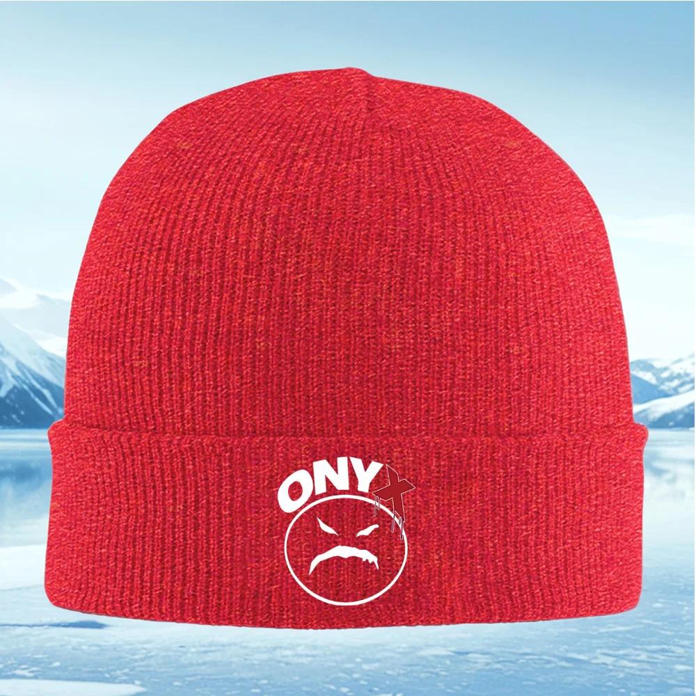

Angry face with dripping cross Knitted Hat Unisex Women Unisex Beanie Pullover Cap Winter Thermal Warm Christmas Outdoor Cycling Hi