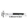 6in1 Multi-tools Pens Multifunction Ball-point Pen Level Caliper Screwdriver 5ml